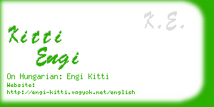 kitti engi business card